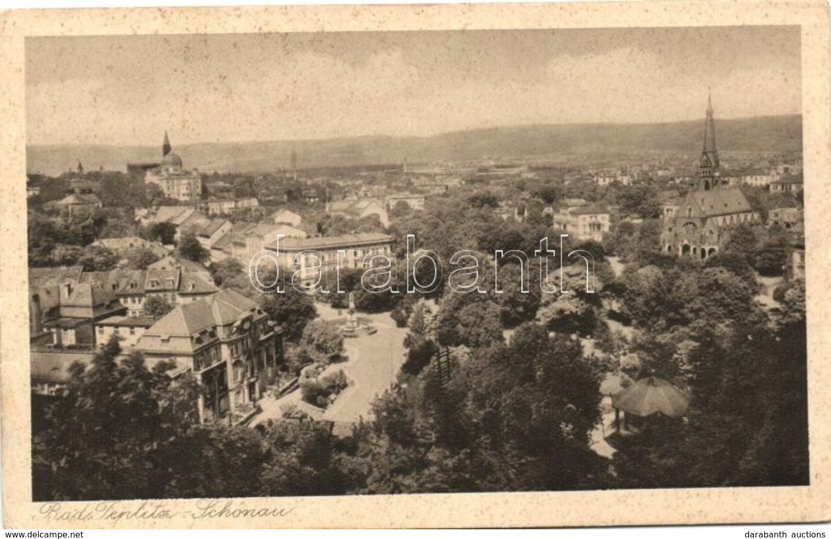 T2/T3 Teplice, Bad Teplitz-Schönau; General View With Synagouge  (EK) - Unclassified