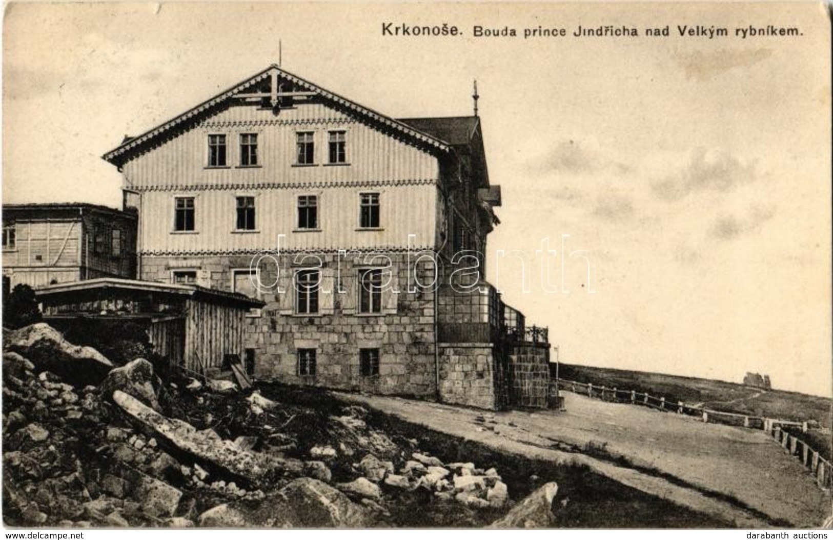 T2 Krkonose, Karkonosze, Riesengebirge; Bouda Prince Jindricha Nad Velkym Rybnikem / The Prince Henry's Lodge Over The G - Ohne Zuordnung