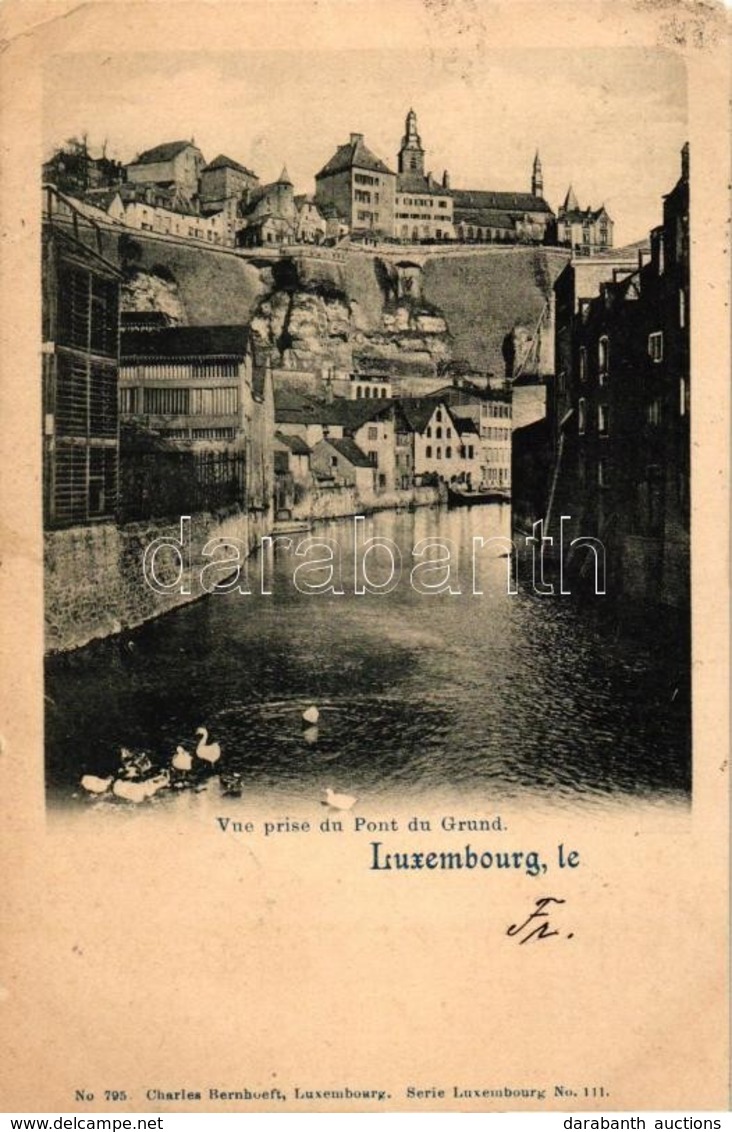 T2/T3 1899 Luxembourg, Vue Prise Du Pont Du Grund / View From The Grund Bridge (EK) - Unclassified