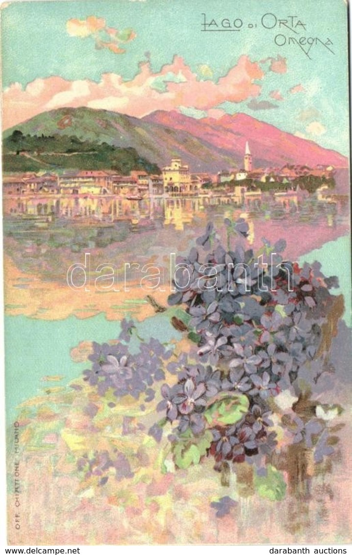 ** T2 Omegna, Lago D'Orta / View From The Orta Lake, Lysoform Advertisment On Backside, Litho - Unclassified