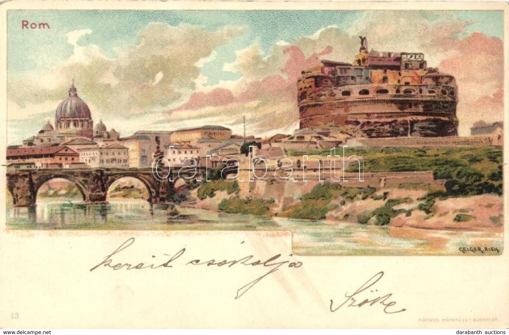 * T2 Rome, Roma; Kosmos 13. Litho S: Geiger R. - Unclassified