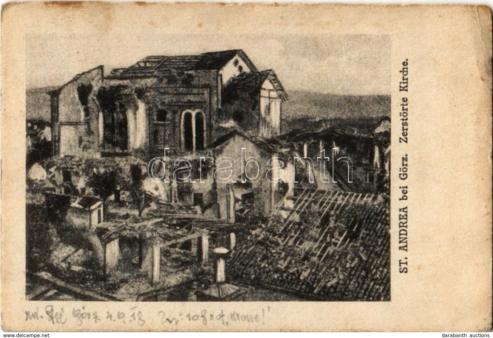 T2/T3 Sant' Andrea, Standrez (Görz, Gorizia, Gorica); Zerstörte Kirche / Destroyed Church (EK) - Unclassified