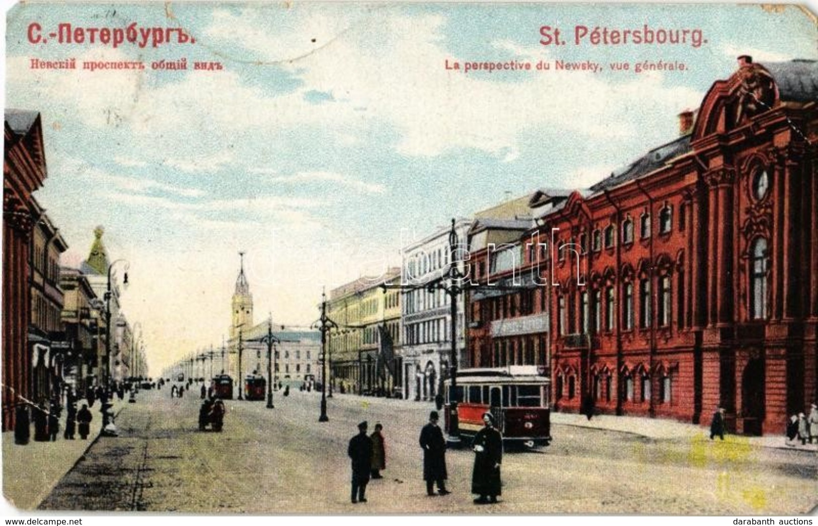 T4 Sankt-Peterburg, Saint Petersburg, St. Petersbourg; La Perspective Du Newsky, Vue Generale / Nevsky Prospect (Prospek - Unclassified