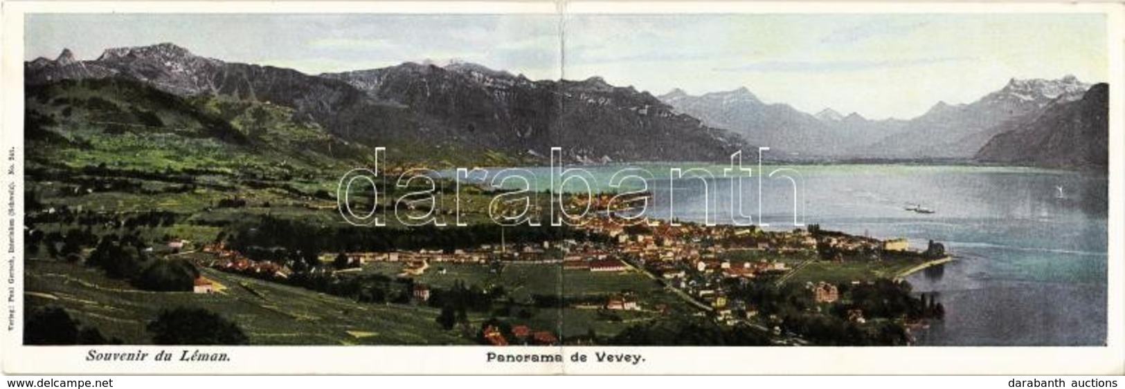 ** T2 Vevey. Souvenir Du Léman. Folding Panoramacard - Zonder Classificatie