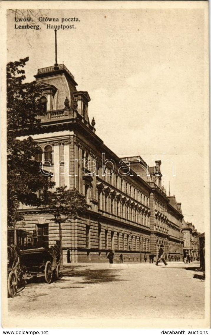 ** T2 Lviv, Lwów, Lemberg; Glówna Poczta / Hauptpost / Main Post Office - Zonder Classificatie