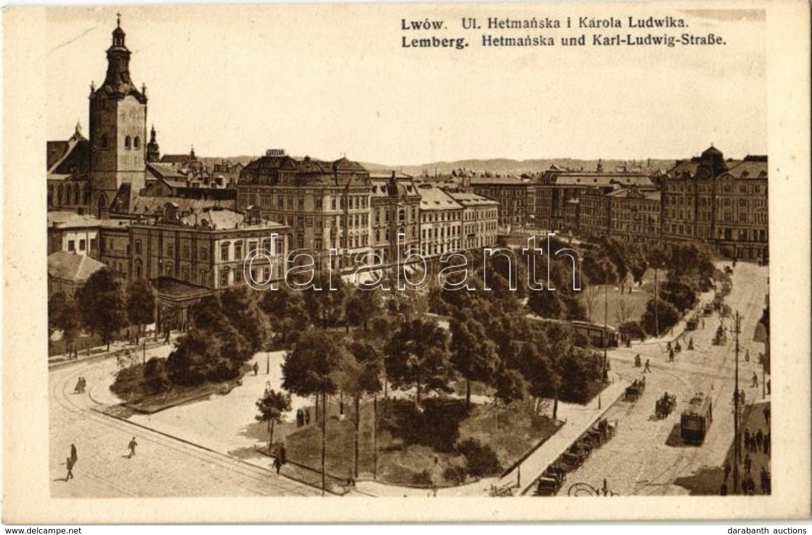 ** T2 Lviv, Lwów, Lemberg; Ul. Hetmanska I Karola Ludwika / Hetmanska Und Karl-Ludwig-Straße / Street View, Tram - Unclassified