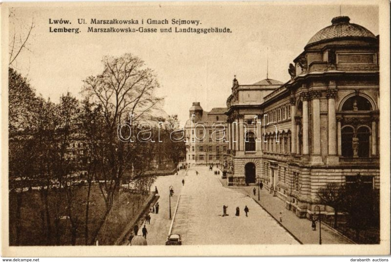 ** T2 Lviv, Lwów, Lemberg; Ul. Marszalkowska I Gmach Sejmowy / Marszalkowska Gasse Und Landtagsgebäude / Street View, Pa - Unclassified