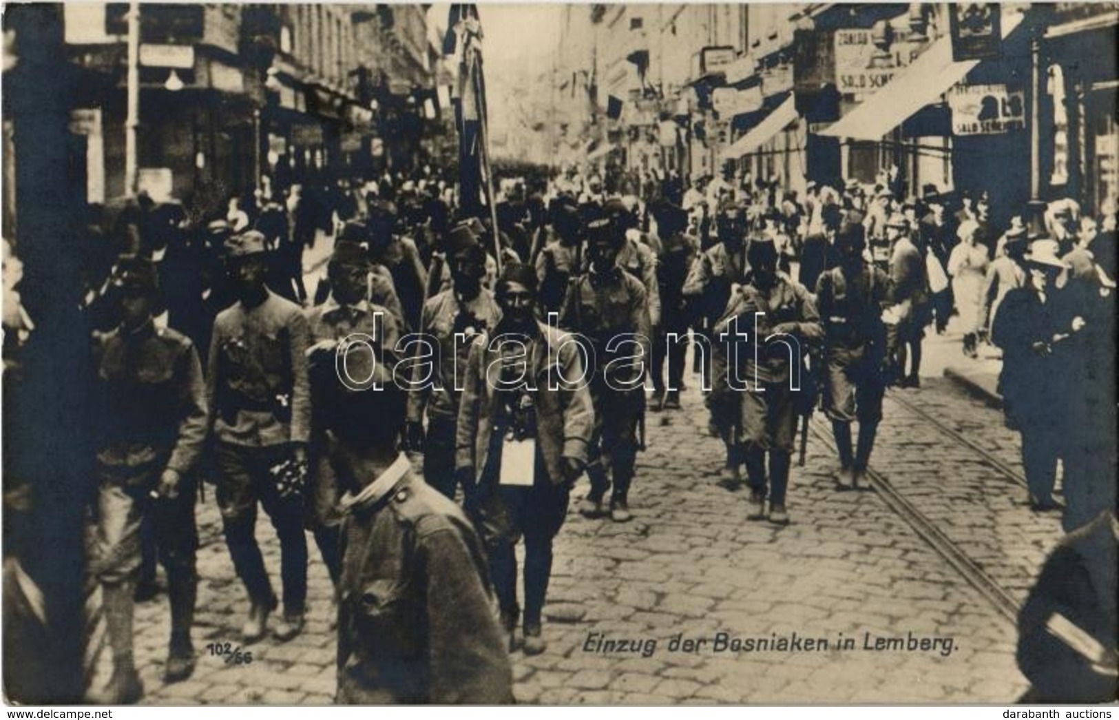 ** T2 Lviv, Lwów, Lemberg; Einzug Der Bosniaken In Lemberg / WWI Entry Of The Bosnian Troops To Lviv, Austro-Hungarian K - Zonder Classificatie