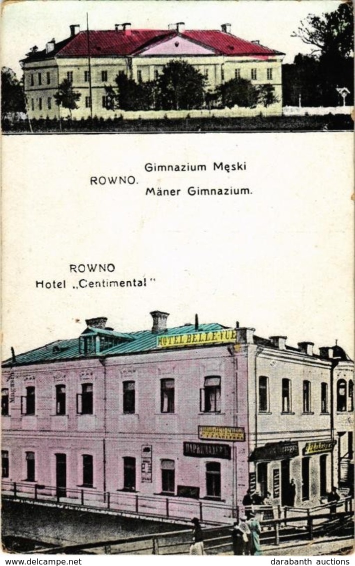 ** T2/T3 Rivne, Rowno; Gimnazium Meski / Mäner Gimnazium, Hotel 'Centimental' / Boys' High School, Hotel (EK) - Unclassified