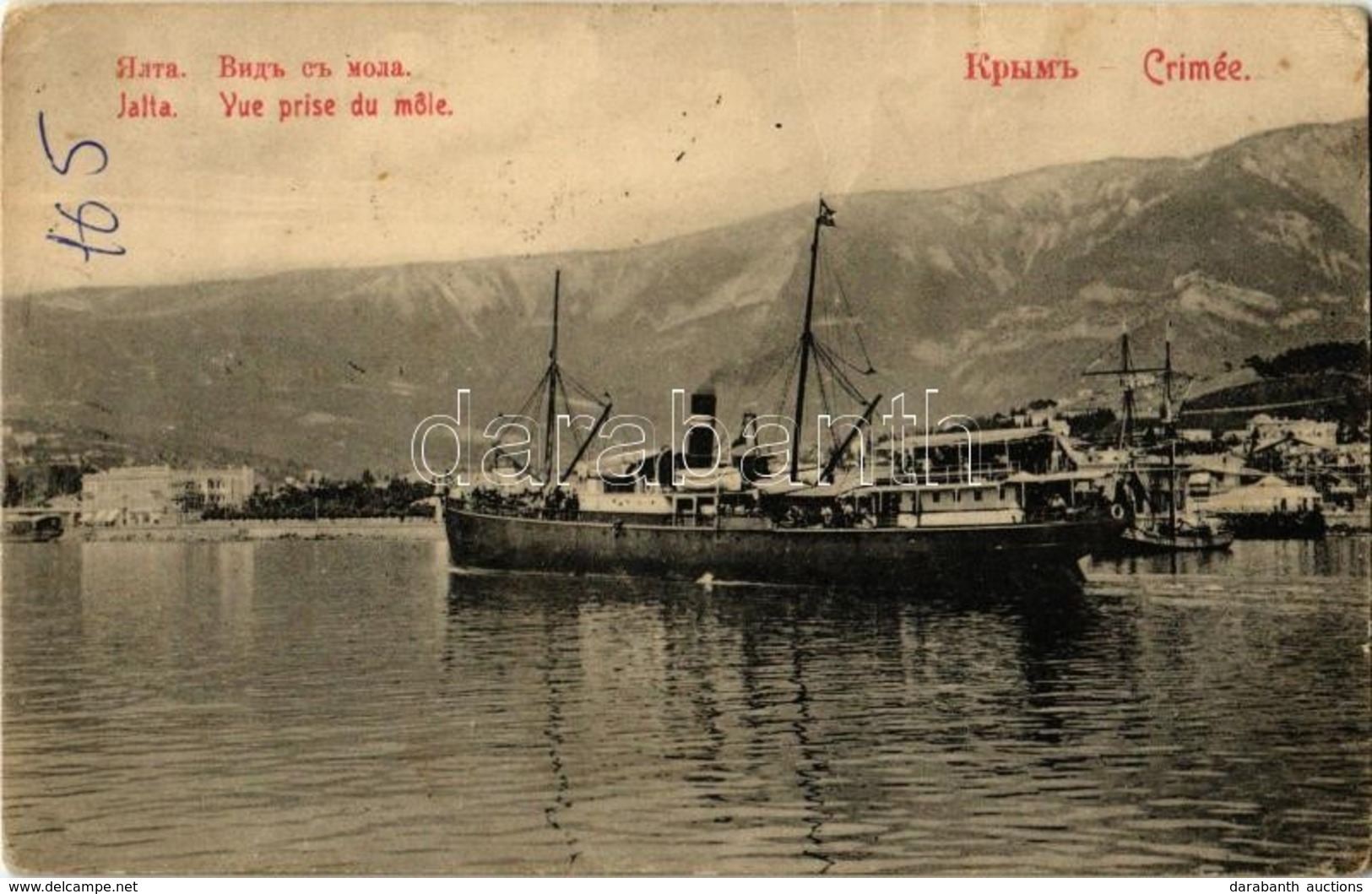 T2/T3 Yalta, Jalta; Vue Prise Du Mole / Port With Ships, Pier (EK) - Zonder Classificatie