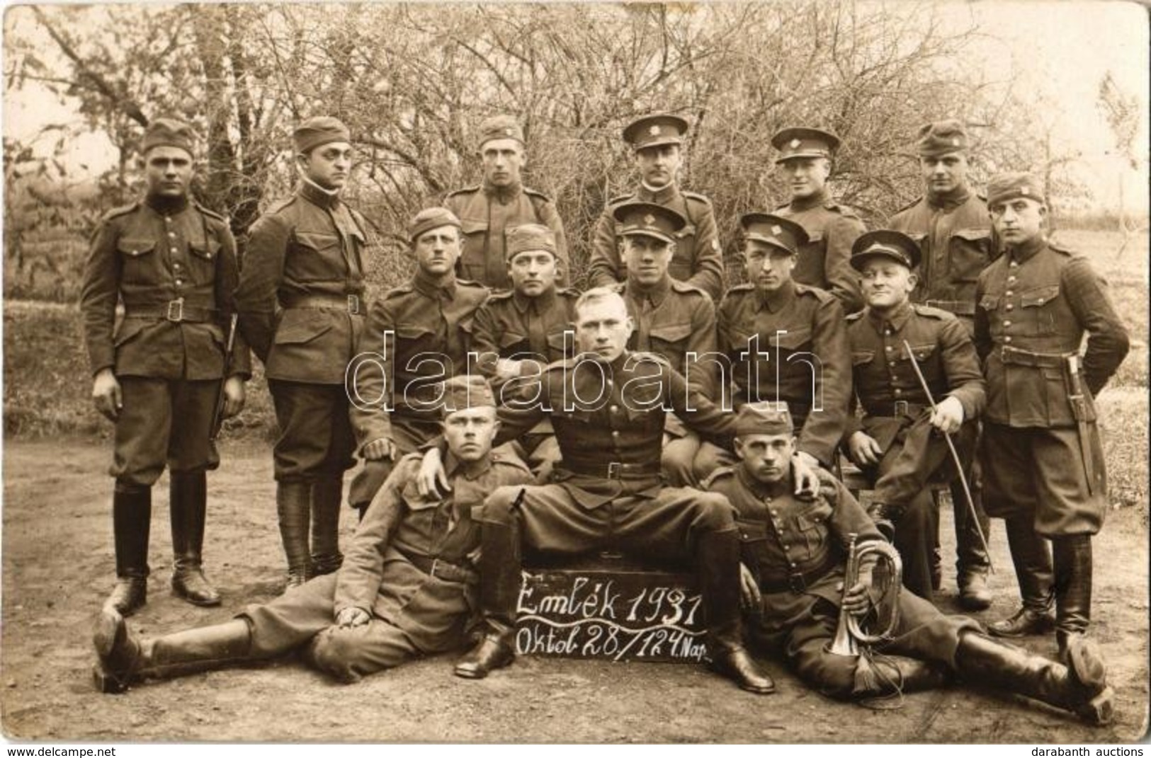 ** T2 1931 Magyar Honvéd Katonák Csoportképe / Hungarian Soldiers Group Photo - Unclassified