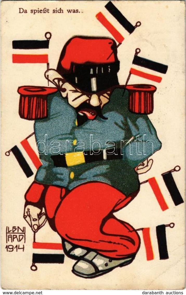 T2/T3 Da Spießt Sich Was... B.K.W.I. 757-3. / WWI German Military Caricature S: Lenard (EB) - Zonder Classificatie