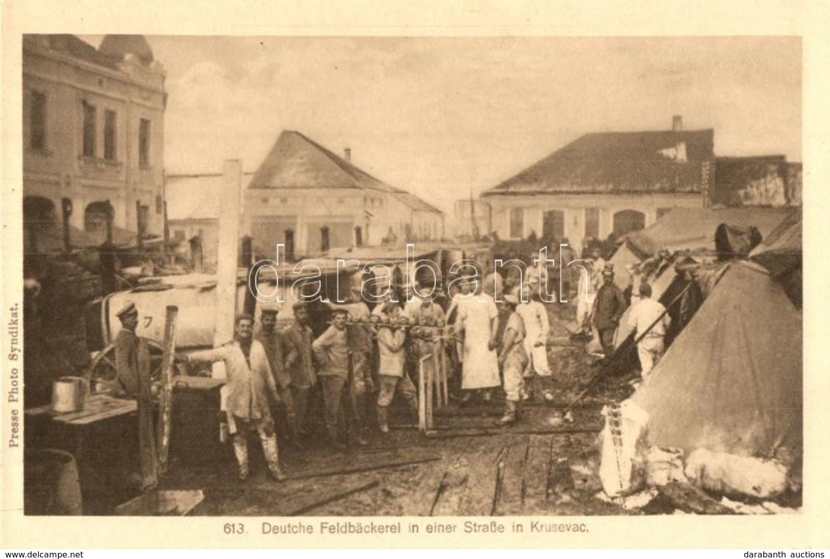 ** T2 Deutsche Feldbäckerei In Einer Straße In Krusevac  / WWI K.u.K. Field Bakery On The Streets Of Krusevac During The - Zonder Classificatie