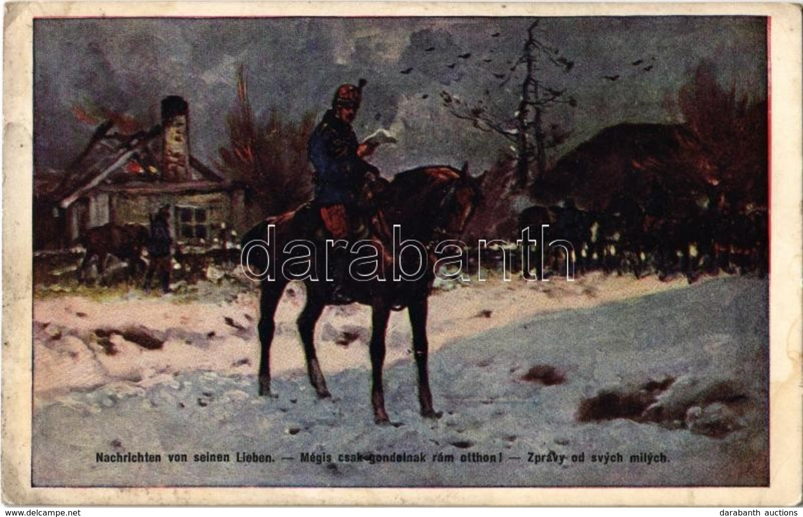 T3 Mégiscsak Gondolnak Rám Otthon! / WWI Austro-Hungarian K.u.K. Military Art Postcard + K.u.K. Fest. Art. Reg. No. 1. I - Unclassified