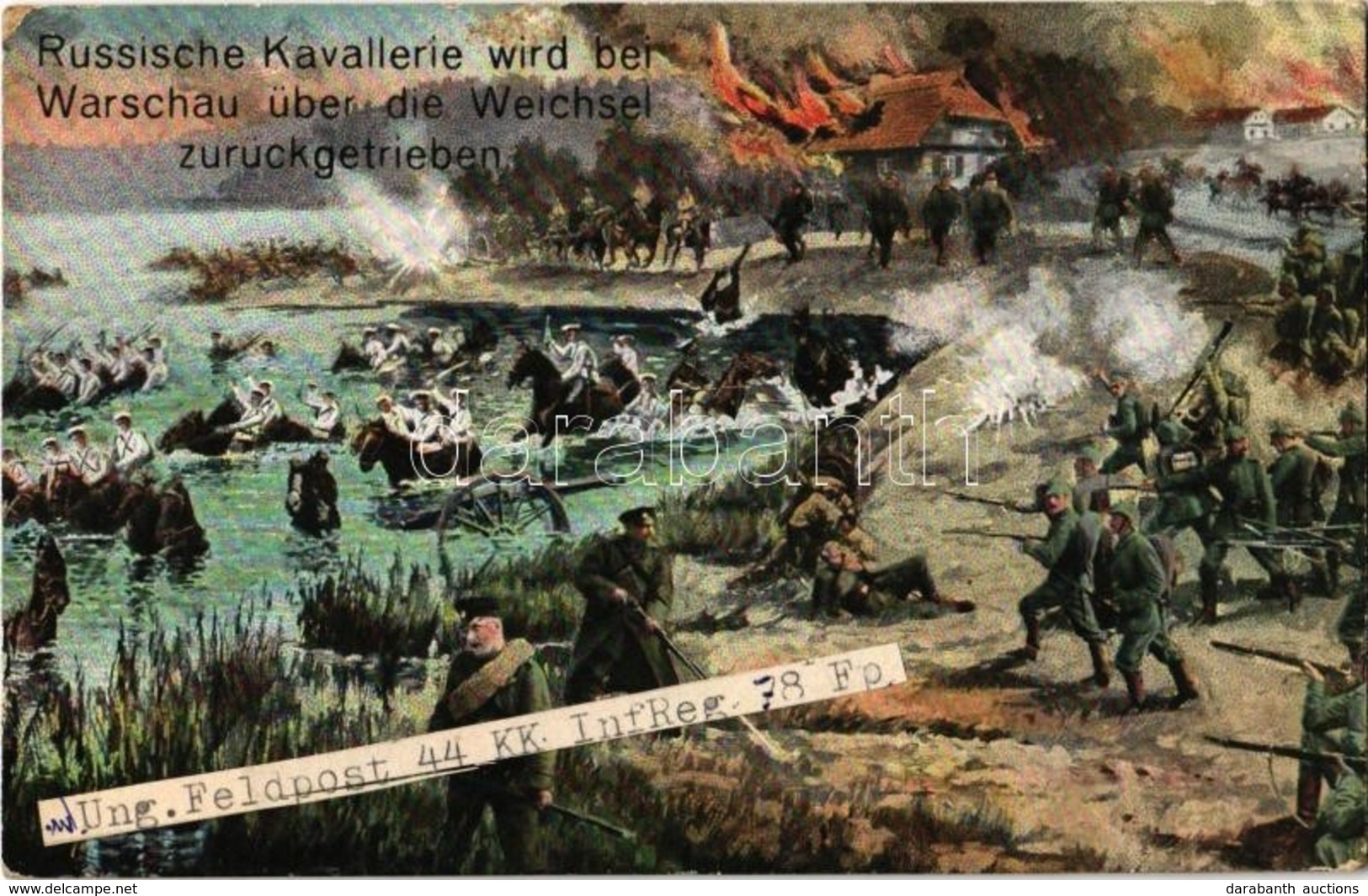 T2/T3 1915 Russische Kavallerie Wird Bei Warschau über Die Weichsel Zurückgetrieben / WWI Austro-Hungarian K.u.K. And Ge - Zonder Classificatie