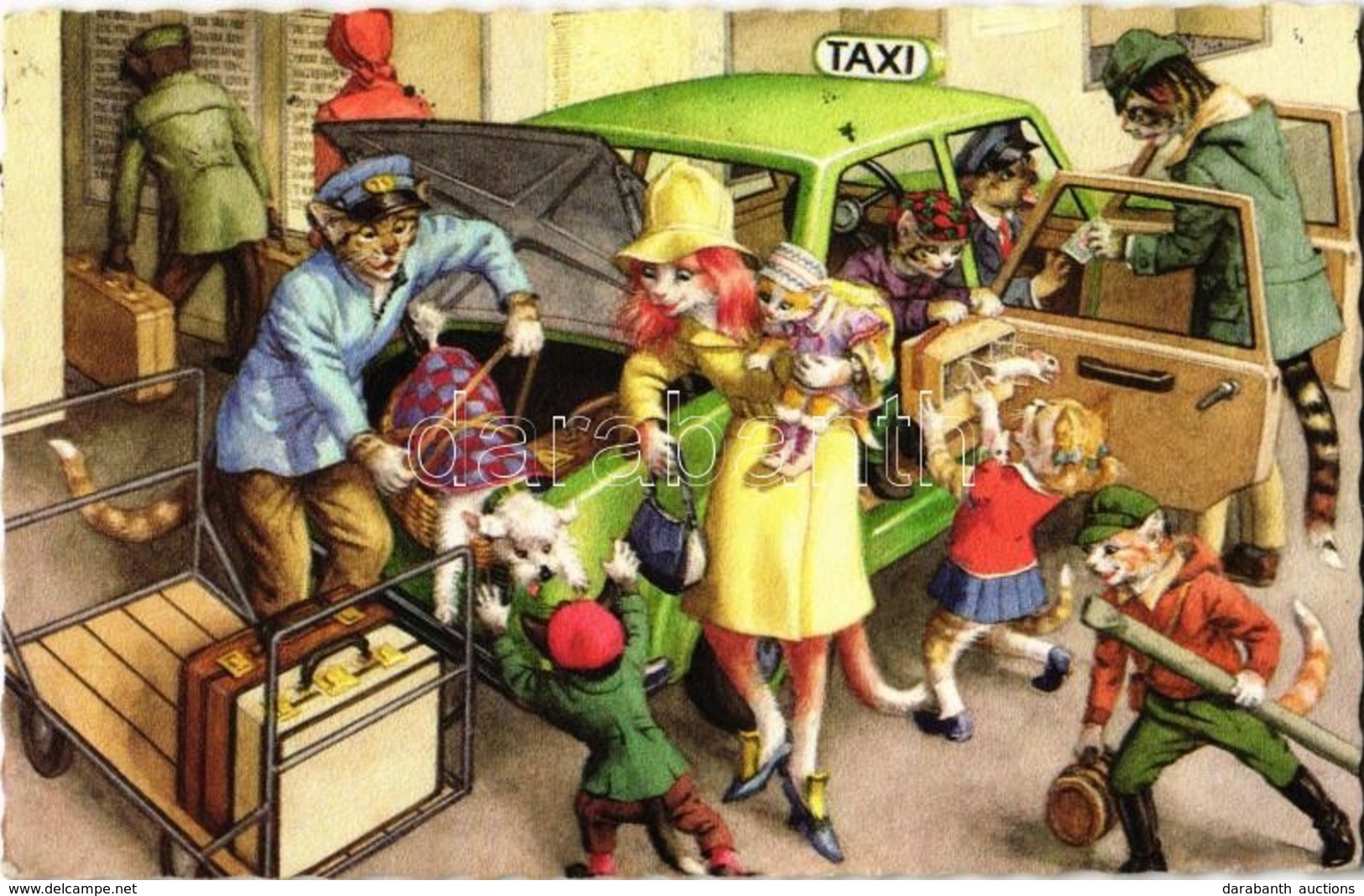 T2/T3 Taxi Driver Cat. Alfred Mainzer ALMA 4922. - Modern Postcard (EK) - Zonder Classificatie