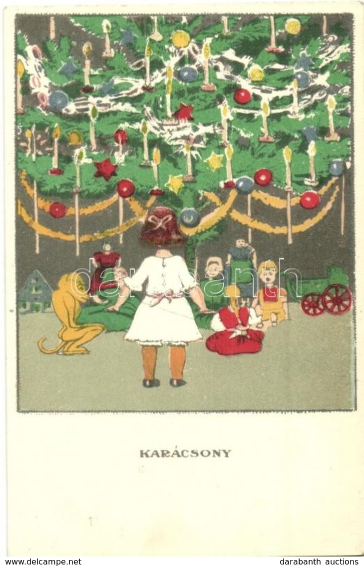 ** T1/T2 Karácsony. Egy Jó Kislány Viselt Dolgai III. Sorozat 1. Szám / Christmas. Hungarian Art Postcard S: Kozma Lajos - Ohne Zuordnung