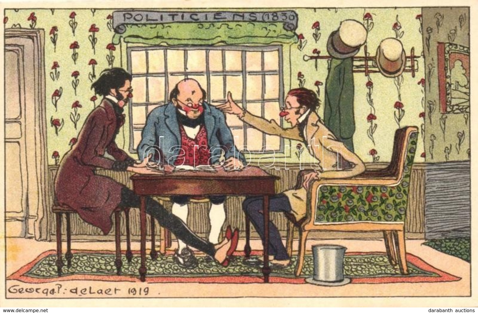 ** T1 Politiciens 1830 / Humorous Art Postcard, Litho S: George P. De Laet - Zonder Classificatie