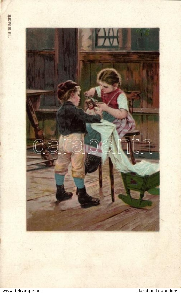 * T2/T3 Nestlé-féle Gyermekliszt / Children's Flour, Advertisement, Serie III. Litho  (EK) - Zonder Classificatie