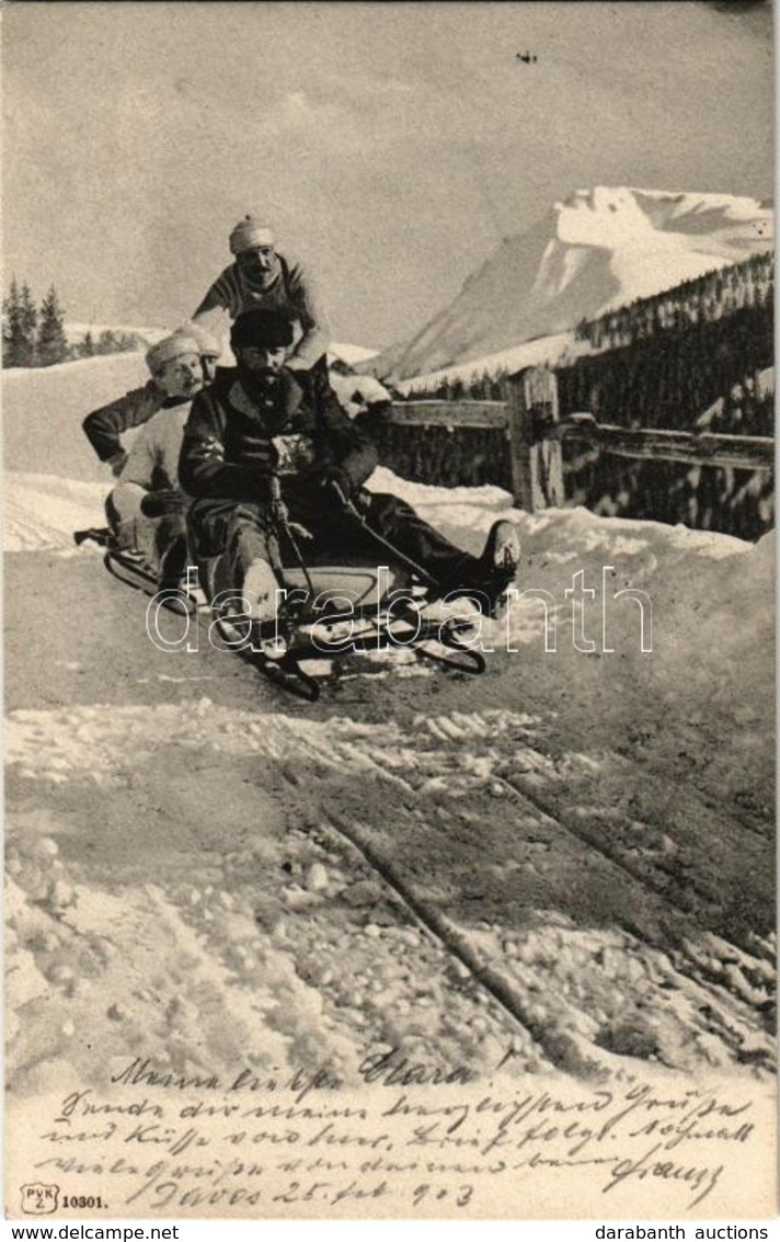 T2 1903 Wintersport / Winter Sport, Bobsled, Sledding People. P.V.K.Z. 10301. - Unclassified