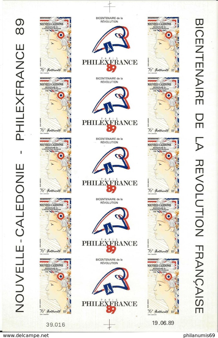 NVLLE CALEDONIE 1989 - YT PA 261A/262A - NEUF SANS CHARNIERE ** (MNH) GOMME D'ORIGINE LUXE - Ongetande, Proeven & Plaatfouten