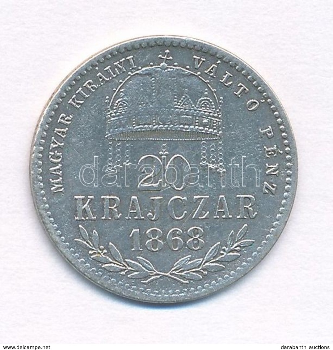 1868KB 20kr Ag 'Magyar Királyi Váltó Pénz' T:2,2- - Sin Clasificación