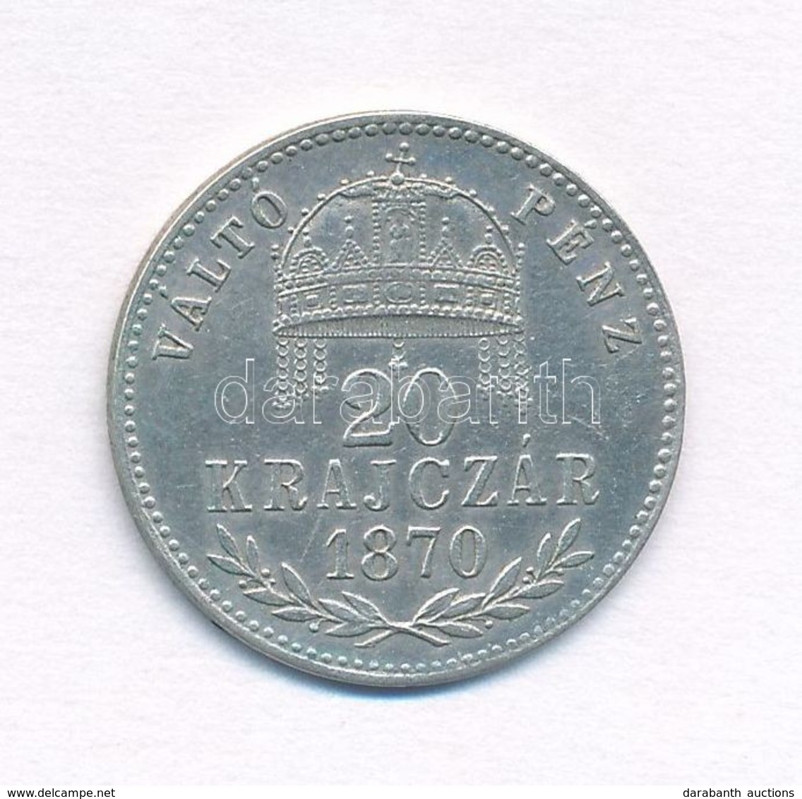 1870KB 20kr 'Váltó Pénz' Ag T:2 - Unclassified