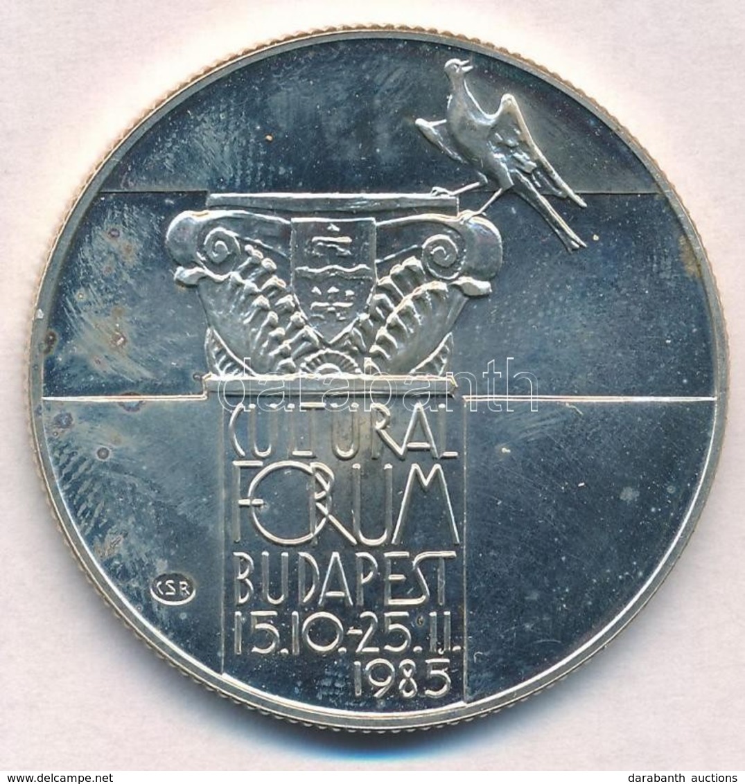 1985. 500Ft Ag 'Kulturális Fórum Budapest 1985' T:BU Ujjlenyomat Adamo EM89 - Unclassified