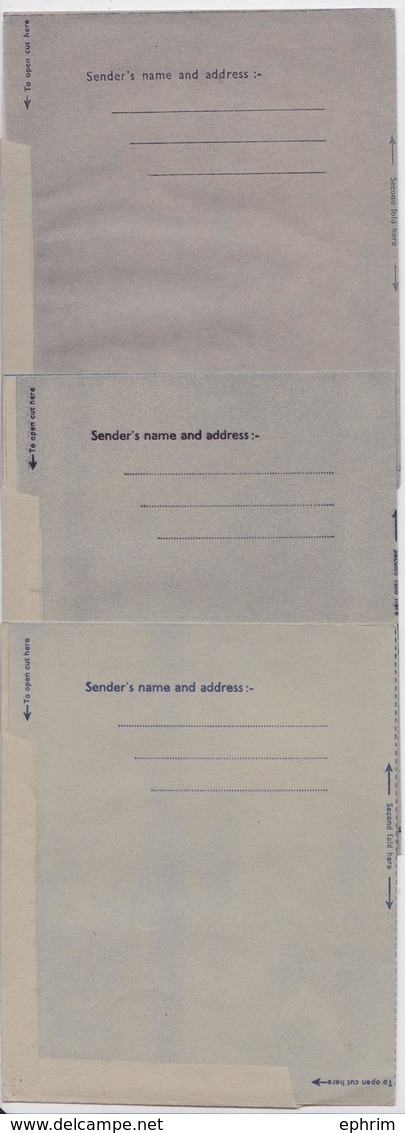 BRITISH GUIANA Georgetown Used Air Letter 1950's X3 To San Juan PR Via BWIA And Lancaster Aérogramme Guyane Britannique - Guyane Britannique (...-1966)