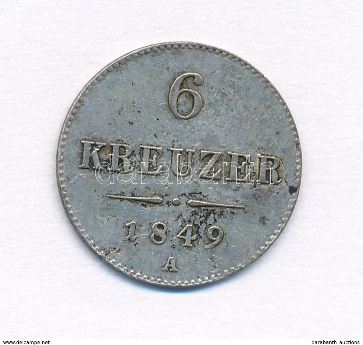 Ausztria 1849A 6kr Ag T:2 
Austria 1849A 6 Kreuzer Ag C:XF 
Krause KM#2200 - Zonder Classificatie