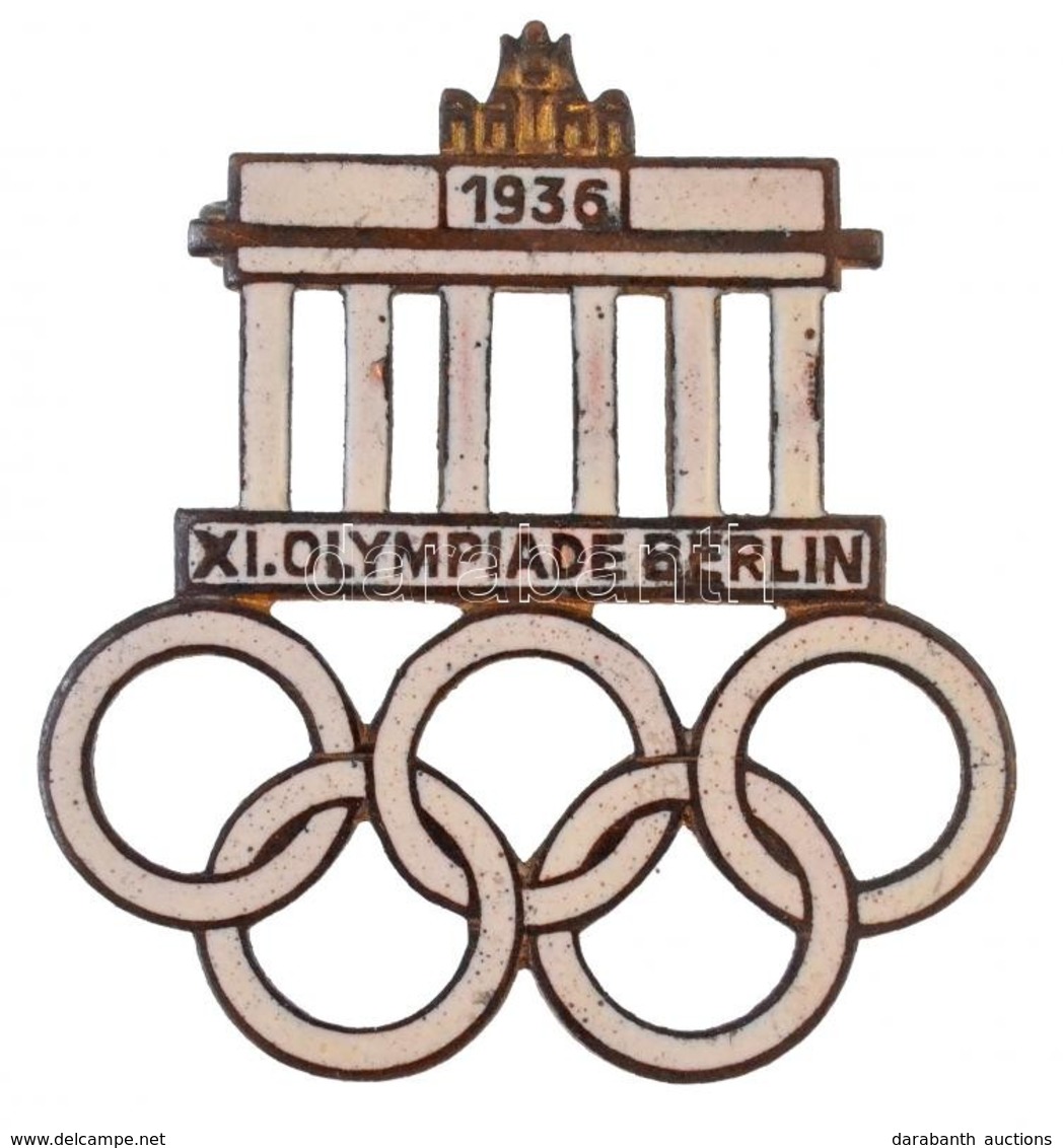 Német Harmadik Birodalom 1936. 'XI. Olimpia Berlin' Zománcozott Olimpiai Jelvény, 'W. REDO SAARLAUTERN - GES. GESCH.' Gy - Zonder Classificatie