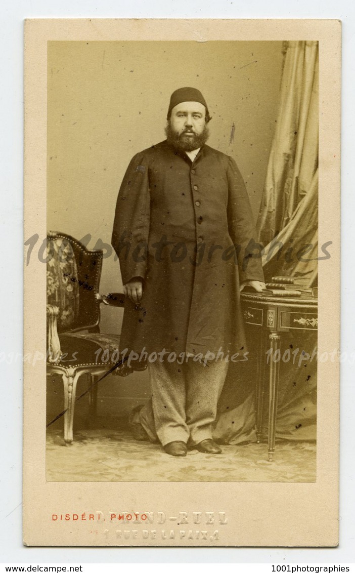 Portrait Du Vice-Roi D&#039;Egypte. CDV Disderi &amp; Cie, Photographes De S.M. L&#039;Empereur, Paris. - Autres & Non Classés