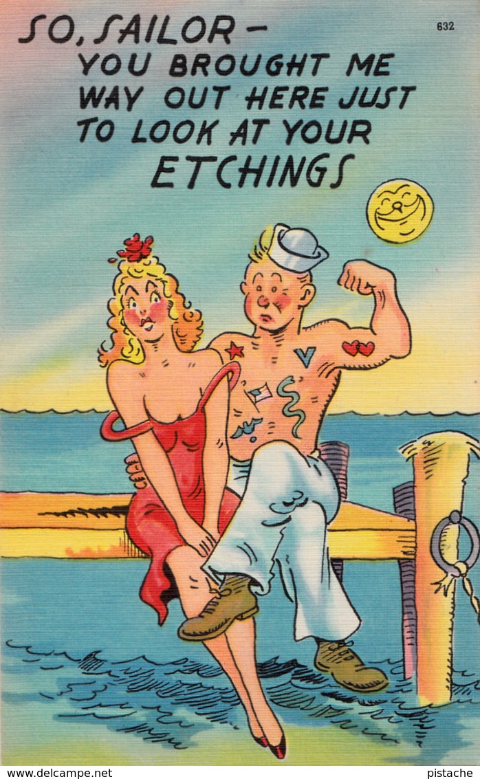 Comics Humor Comic Comique Humour - Sailor And Sexy Lady - No. 632 - 75831 - 2 Scans - Humour