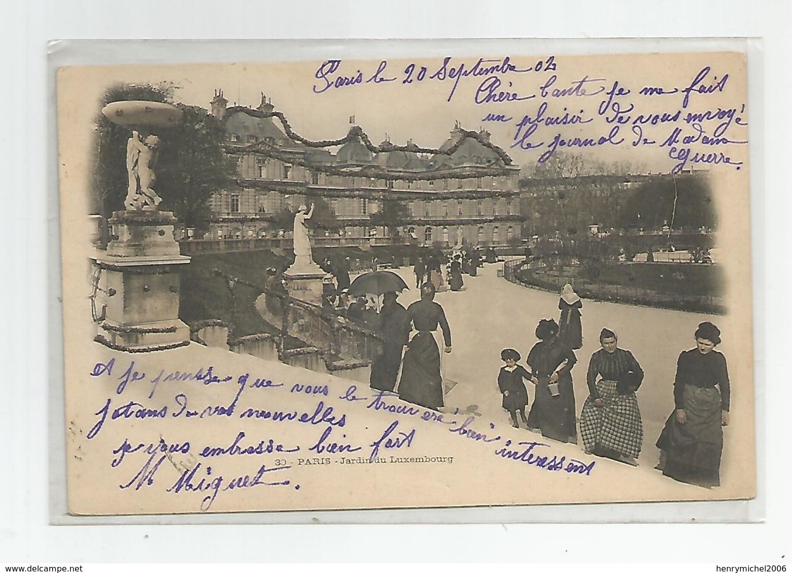 Paris 6e Jardin Du Luxembourg Ajoutis Brillant , 1902 - Parcs, Jardins