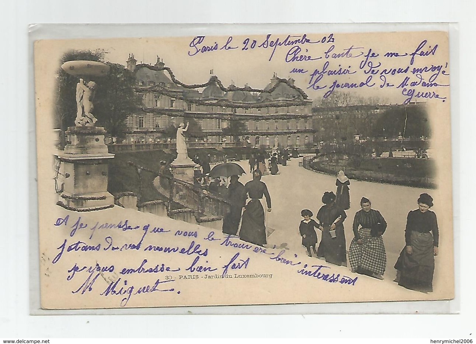 Paris 6e Jardin Du Luxembourg Ajoutis Brillant , 1902 - Parques, Jardines