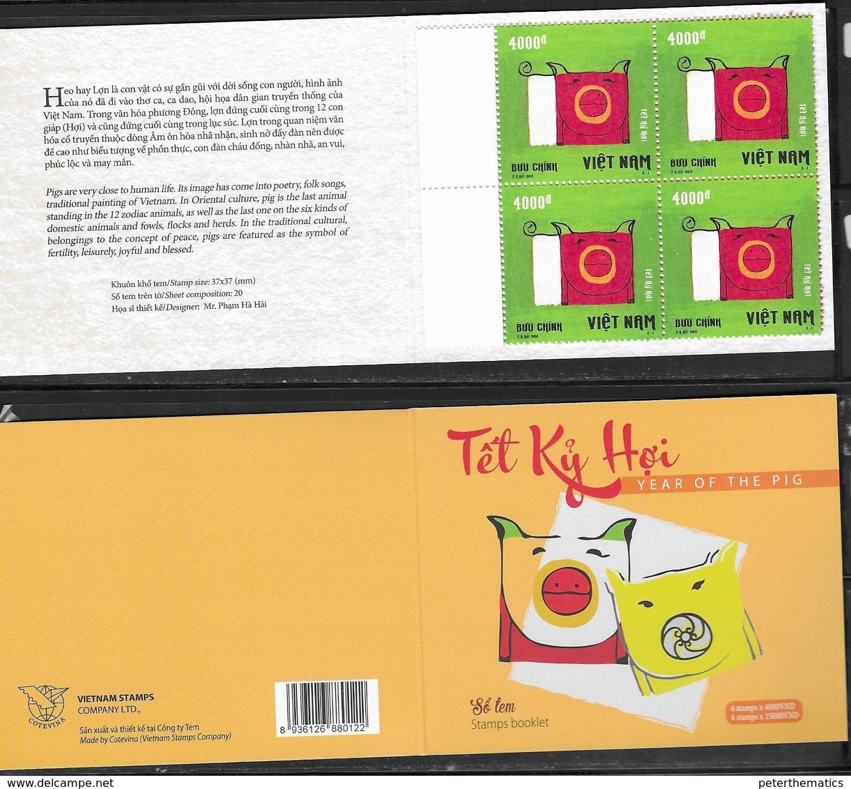 VIETNAM, 2019, MNH, CHINESE NEW YEAR, YEAR OF THE PIG BOOKLET - Chinese New Year
