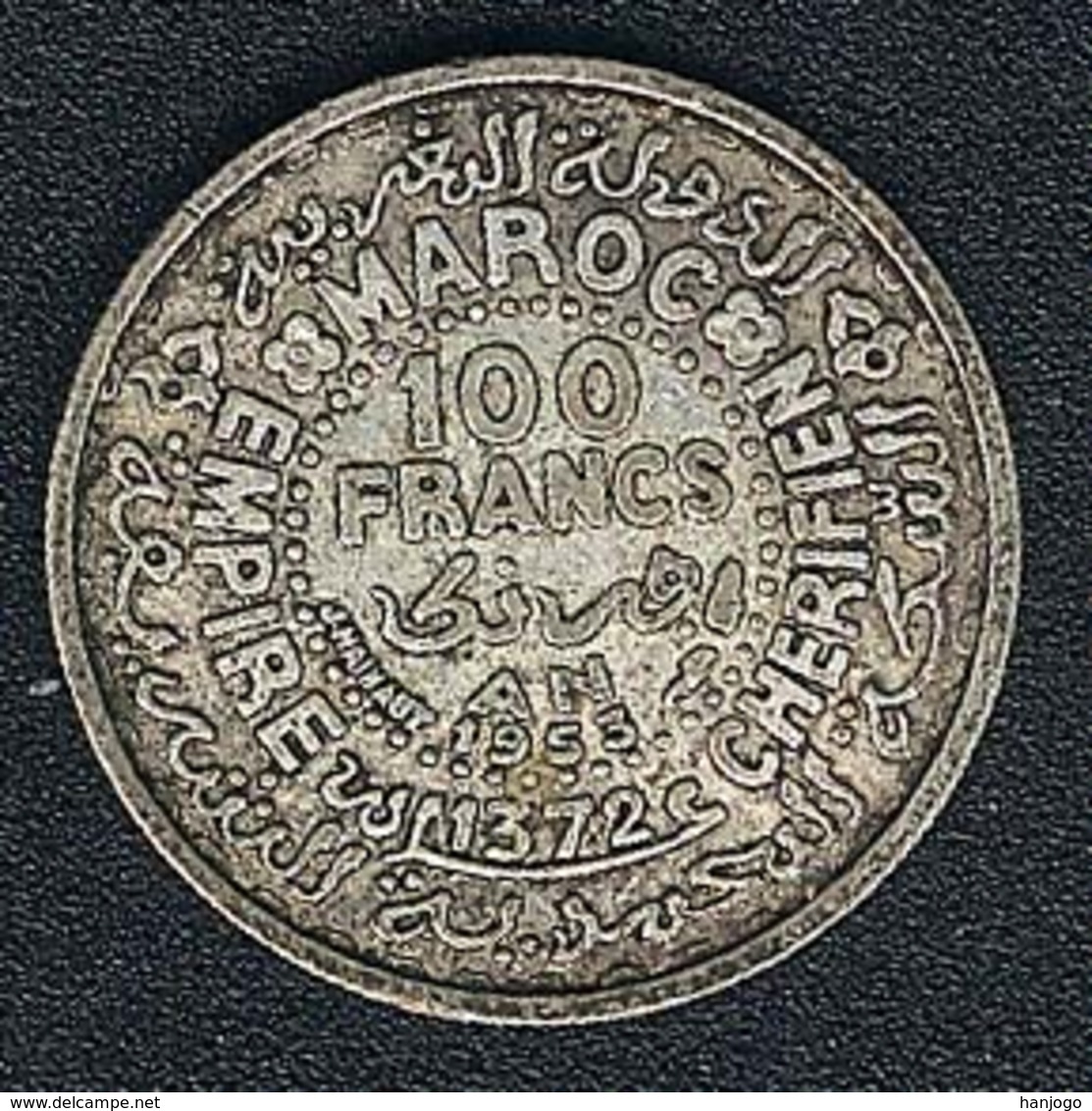 Marokko, 100 Francs 1953, Silber - Marokko