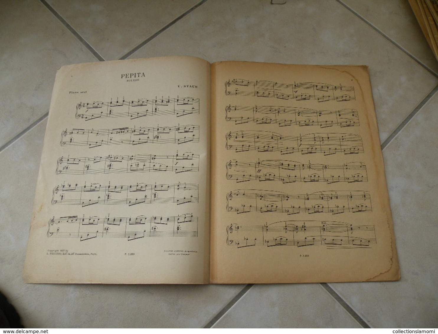 Pépita, Bab El Oued, Village Fleuri & Aubade Mignonne -(Musique Victor Staub )- Partition (Piano) 1927 - Instruments à Clavier