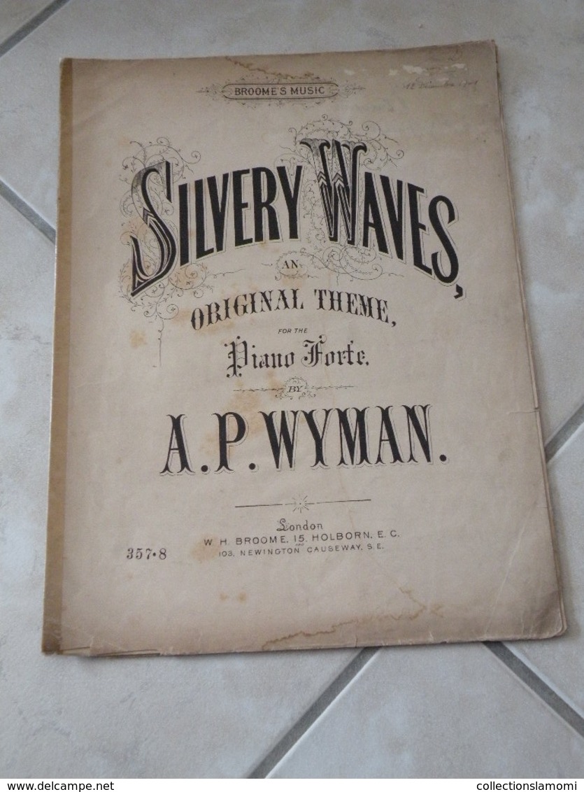 Silvery Waves -(Musique A.P. Wyman )- Partition (Piano) - Strumenti A Tastiera