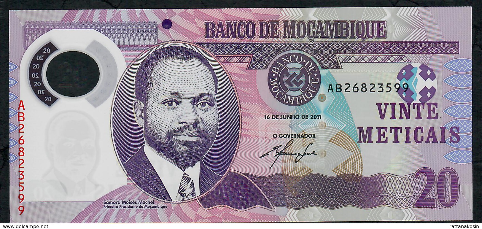 MOZAMBIQUE P149a 20 METICAIS 2011  #AB UNC. - Mozambique