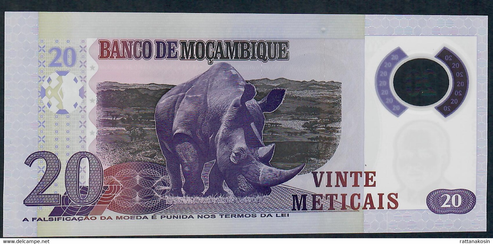 MOZAMBIQUE P149a 20 METICAIS 2011  #AB UNC. - Moçambique