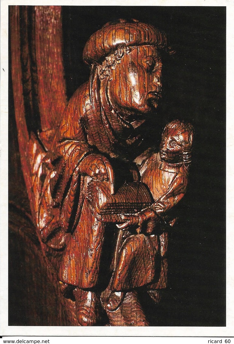 Sculpure Sur Bois: Les Stalles De La Cathédrale D'amiens, Le Maître D'école - Sculptures