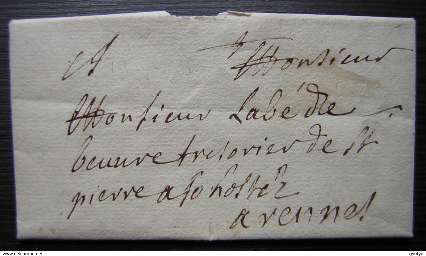 1715 Lettre Du Château Du Quengo à Irodouer Ille Et Vilaine Par Du Quengo Ferron, Pour Rennes - Manuskripte