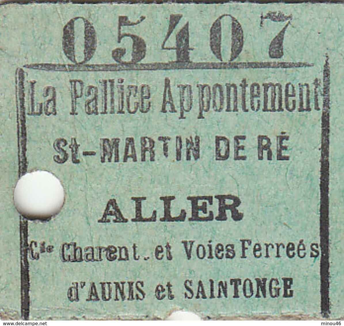 T.RARE TICKET ALLER : LA ROCHELLE-LA PALLICE POUR ST MARTIN DE RE (ILE DE RE).7/01/1940.N° 05407.B.ETAT.PETIT PRIX - Europa