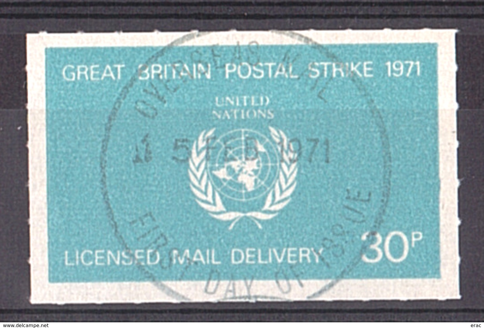 Vignettes Oblitérée - United Nations - Strike Mail (grève De 1971) - Cinderellas