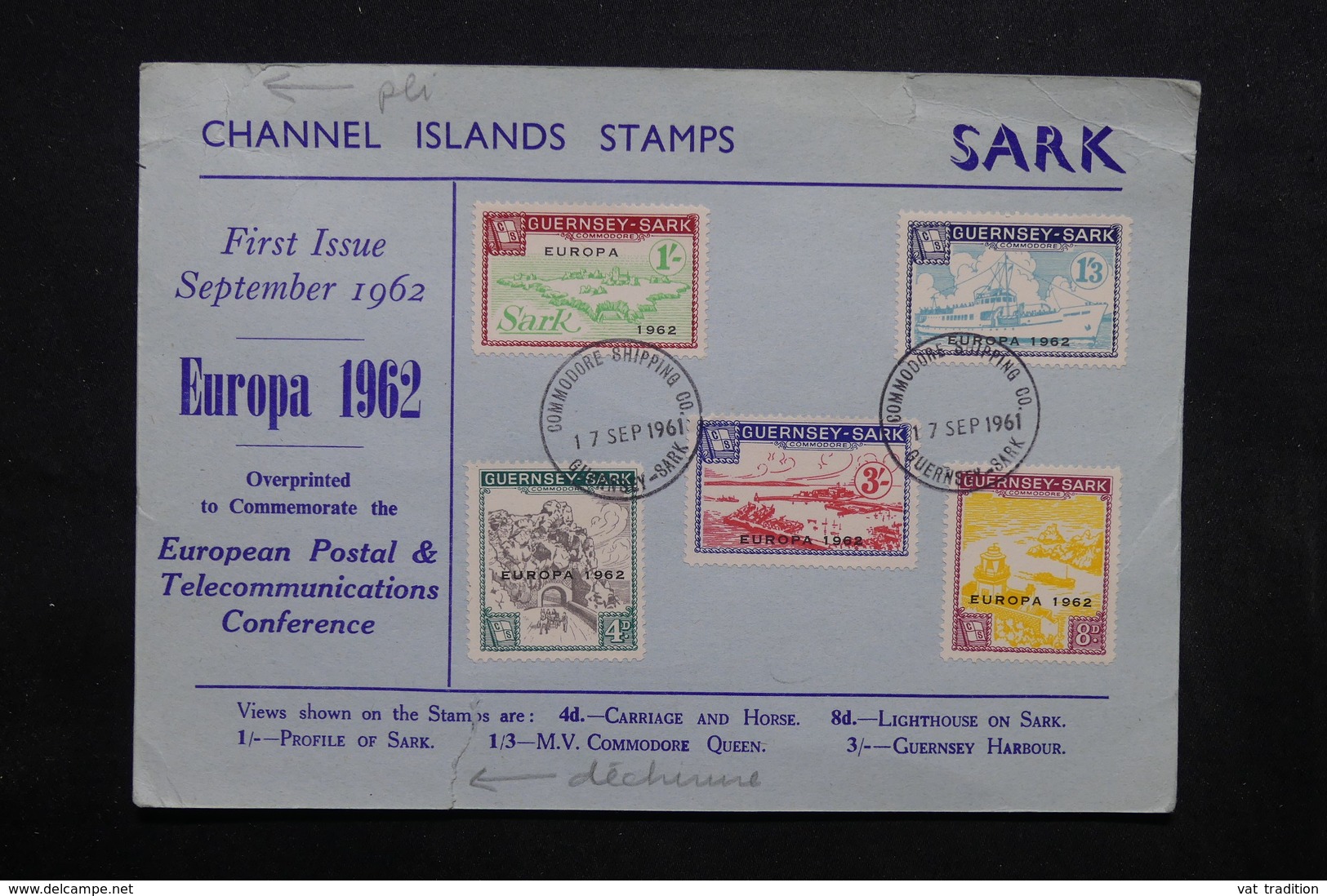 GUERNESEY - SARK - Enveloppe FDC En 1962 - Europa - L 32396 - Guernesey