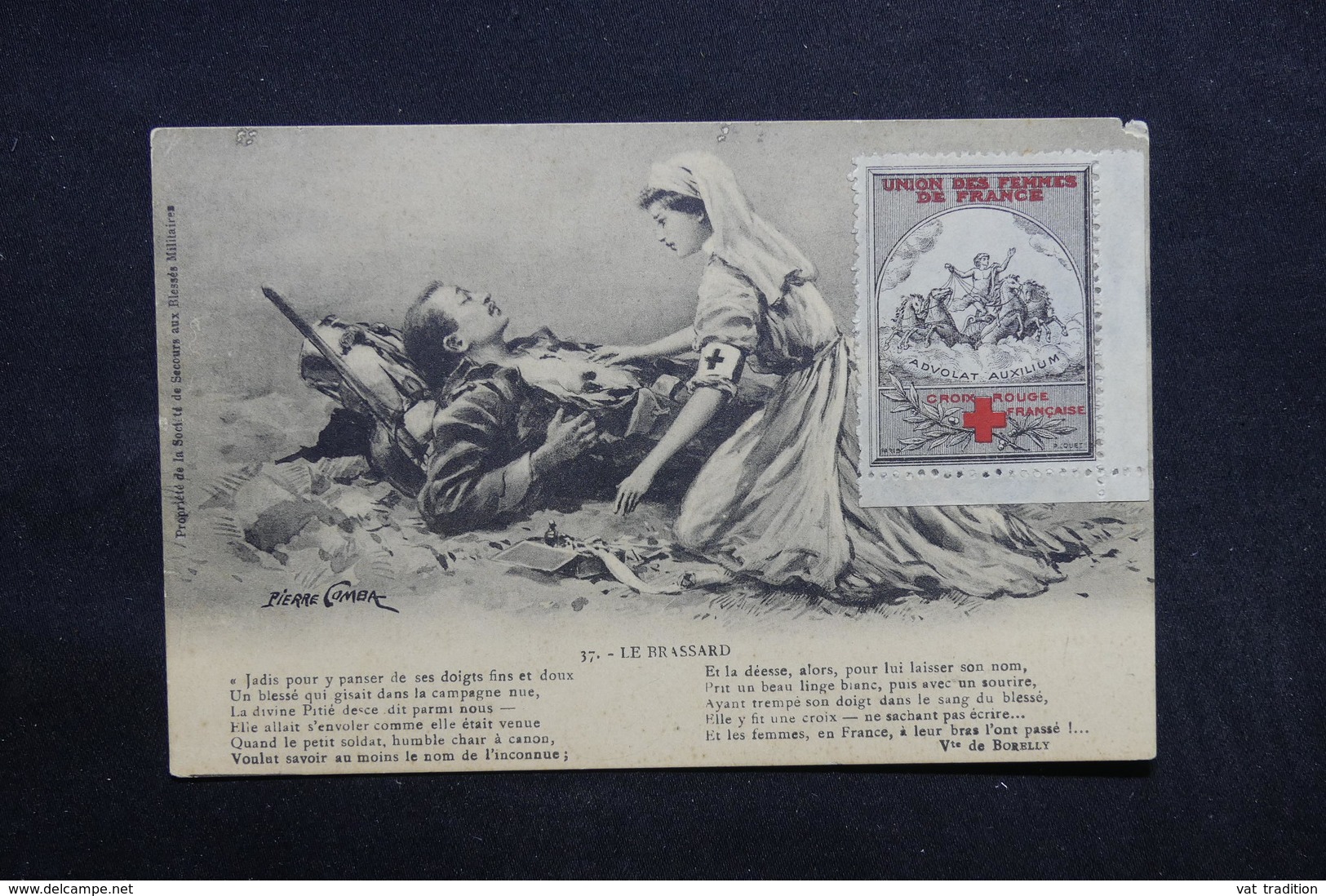 FRANCE - Vignette Croix Rouge Sur Carte Postale  De La Croix Rouge - L 32397 - Red Cross