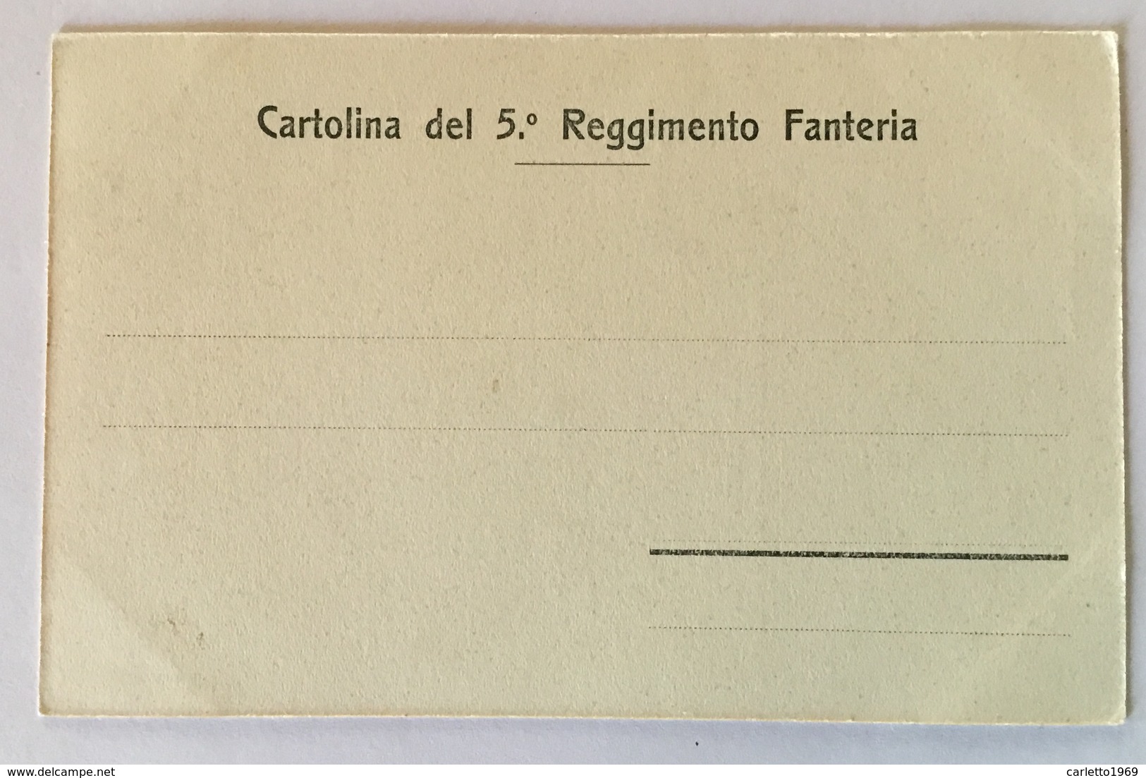 5 REGGIMENTO FANTERIA CARTOLINA COMMEMORATIVA DEI CADUTI IN AFRICA  - NV FP - Regimente