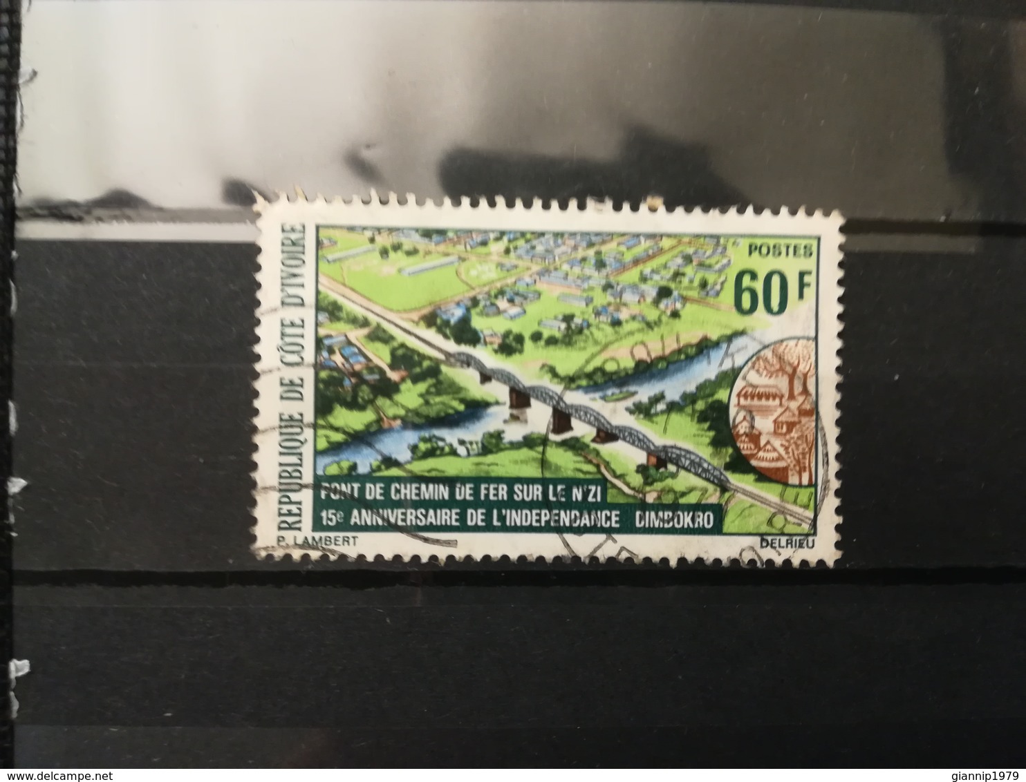 FRANCOBOLLI STAMPS COSTA D' AVORIO COTE D' IVOIRE 1975 USED ANNIVERSARY INDEPENDENCE - Costa D'Avorio (1960-...)