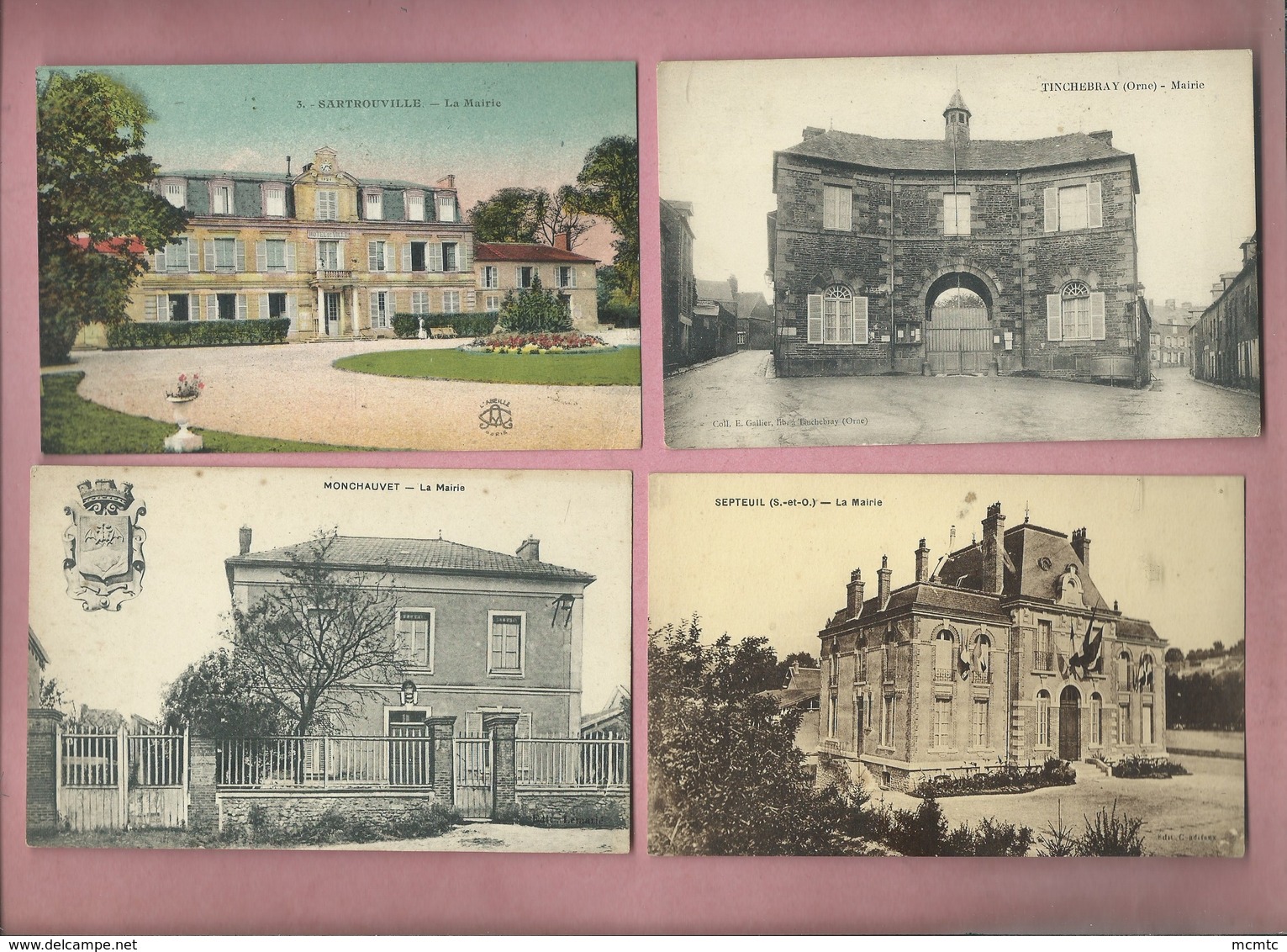 Lot de 53 cartes - Hôtel de Ville  -  Mairie -